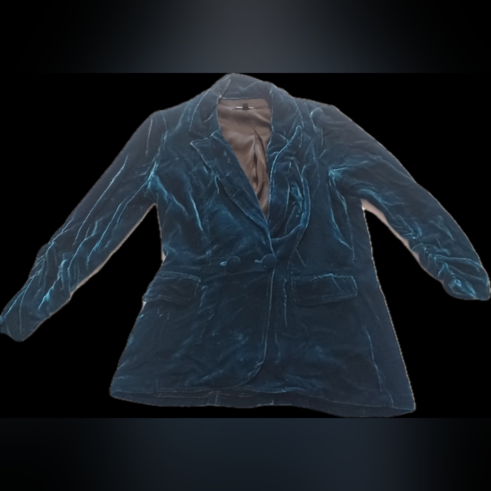 Velvet Heart Elegant Deep Blue Blazer